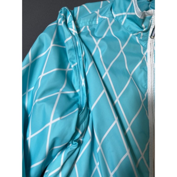 IZOD Golf Women's Convertible Jacket M‎ Aqua Blue Zip-Off Sleeves to Vest - Picture 7 of 16